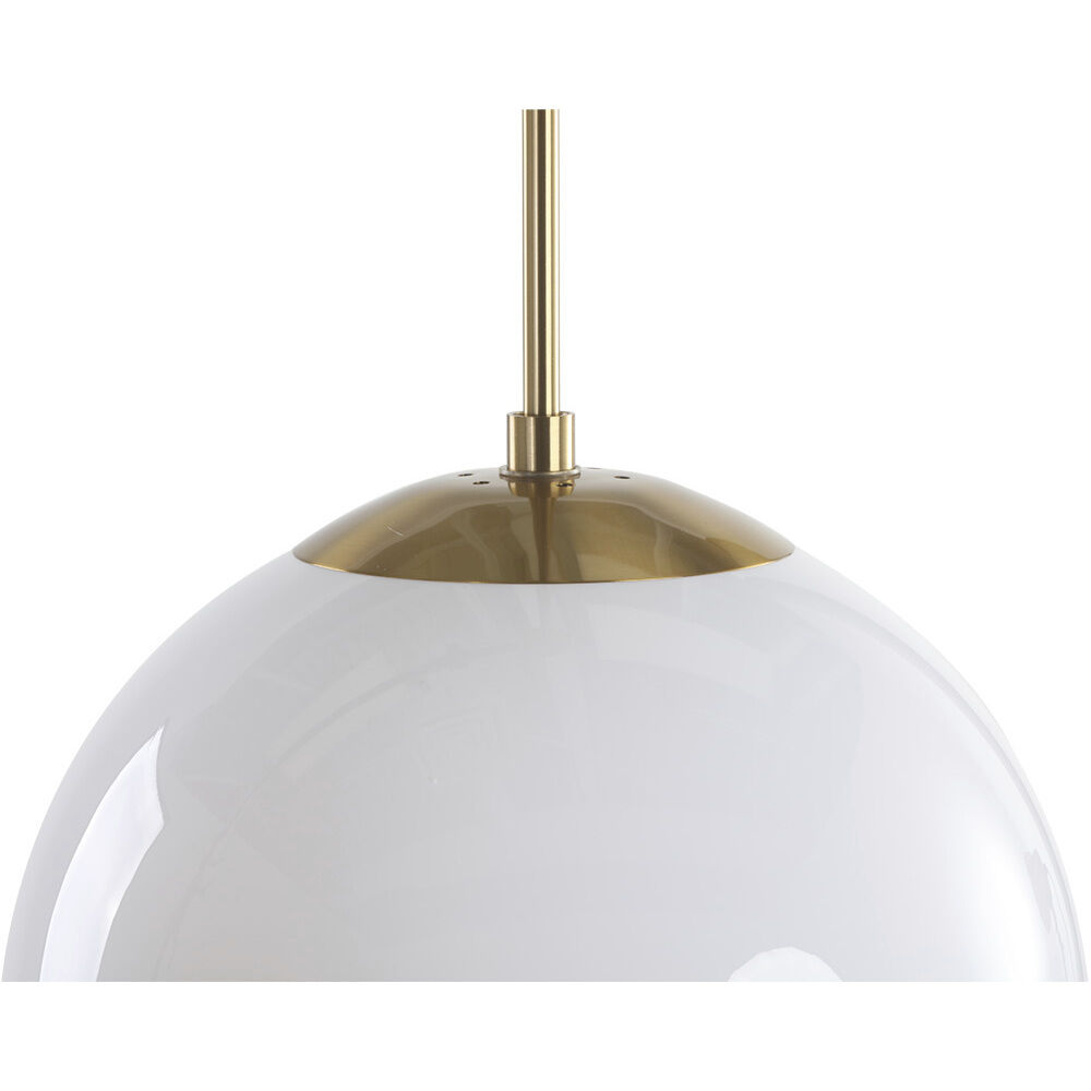 Belle 1 Light White / Brass Pendant Ceiling Light